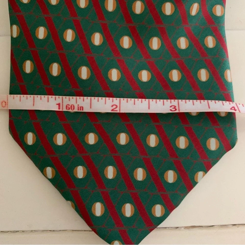 Moschino Green Red XO Tie - Picture 7 of 7